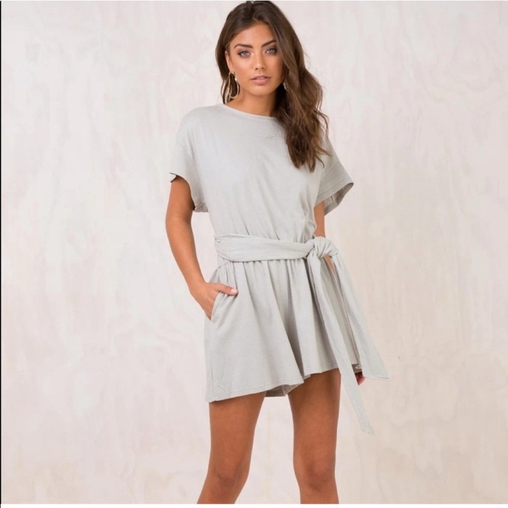 Princess Polly Come Home Playsuit - Sage - NWT